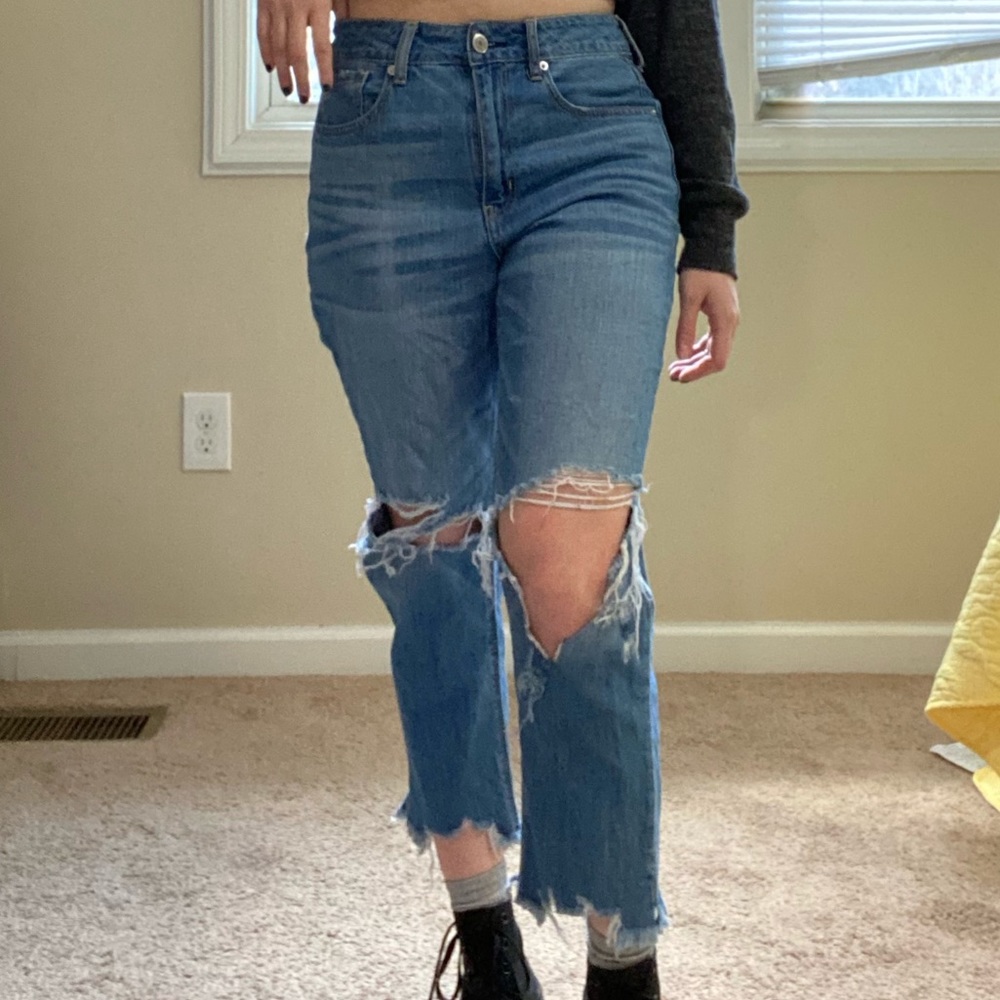 American Eagle Ripped Boyfriend Jeans